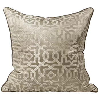 Декоративные наволочки Medicci Home хаки/шампань с узором 45x45 см