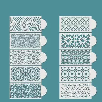 Декоративные трафареты TIAMECH, 10 шт., геометрические, 26 см