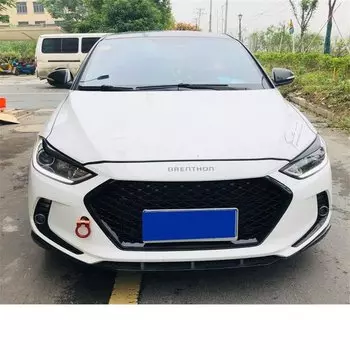 Декоративный чехол для Hyundai Elantra Racing, решетка радиатора переднего бампера из АБС-пластика, решетчатый разветвитель, комплект для корпуса 2016-2021 года