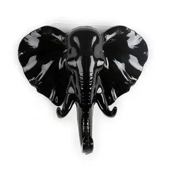 Декоративный крючок для ключей "Голова слона", полирезинa