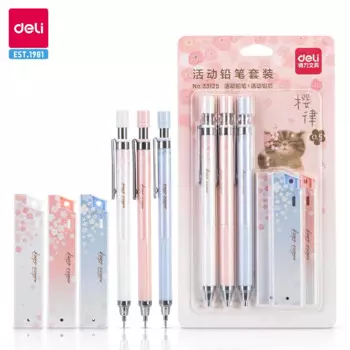 Механические карандаши Deli с сменными стержнями HB