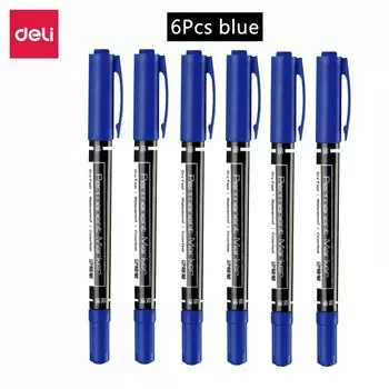 Deli набор двухсторонних маркеров 4/6/9 шт