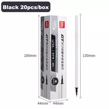 Deli стираемые гелевые ручки 0,5 мм черные и синие 20 шт