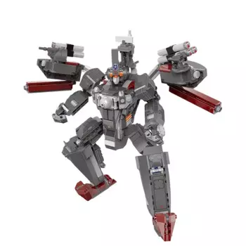 Deli YP118, сборные развивающие игрушки, комбинированные строительные блоки, робот-конструктор Mecha, костюм для детей, 12 шт. в коробке