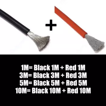 DelightFire красный черный гибкий силиконовый кабель 22 20 18 16 AWG