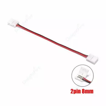 2pin 8 мм Светодиодная лента разъем с кабелем 22AWG 15 см 2pin 10 мм Светодиодные Ленты Разъемы для 3528 2835 5050 SMD одноцветная Светодиодная лента
