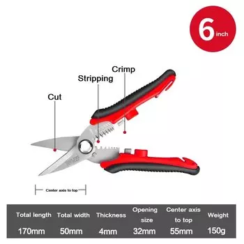 DELIXI Плоскогубцы мультифункциональные черные и красные