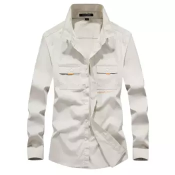 Деловая большая Мужская рубашка, модная трендовая Уличная Повседневная мужская рубашка с длинным рукавом