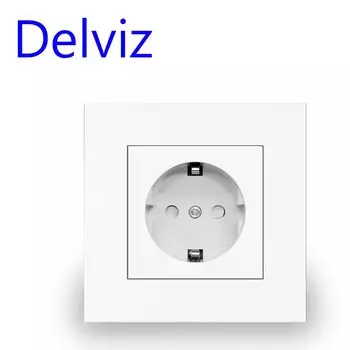 DELVIZ DZ-H2DS-11 Розетка 16А Белый/Черный/Серый