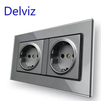 DELVIZ DZ-H4DS-33 Розетка 16A из закаленного стекла