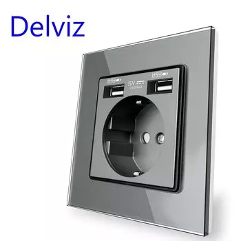 DELVIZ Розетка с двумя USB-портами