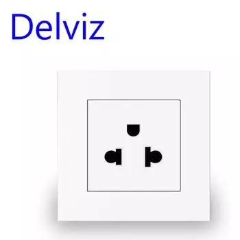 DELVIZ Универсальная розетка 5 отверстий белая