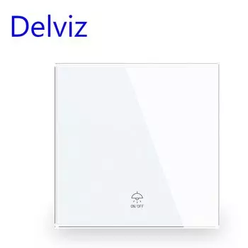 DELVIZ выключатель 16A белый стеклянный