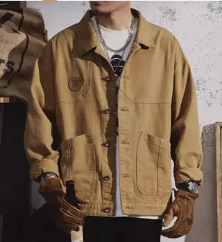 Демисезонная джинсовая куртка, Мужская Американская свободная повседневная куртка