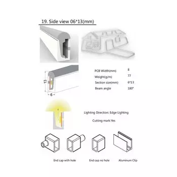 DENGKOO Гибкая неоновая трубка из силикона 1-5 м