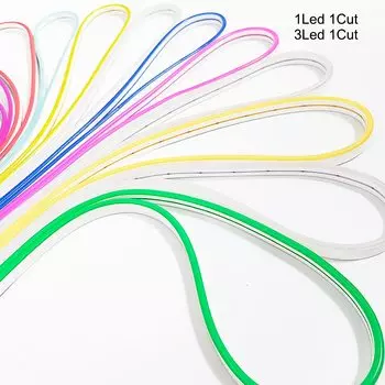 5 В 12 В светодиодная неоновая лента DIY вывеска SMD 2835 светодиодов/м гибкая силиконовая веревочная трубка водонепроницаемая 1 см 2,5 см вырез для украшения дома