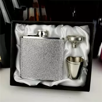 DEOUNY бриллиантовая металлическая фляга