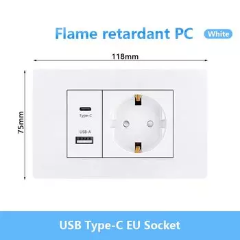 Depo Guye европейская розетка с USB 20Вт