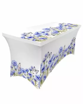 Деревенские весенние цветы, Бабочка, искусственная юбка, украшение для стола на свадьбу, день рождения, скатерть для стола