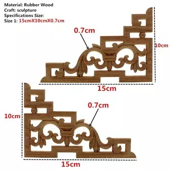 Деревянная аппликация VZLX роза