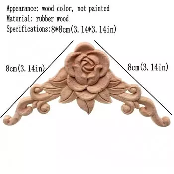 Деревянная цветочная аппликация RUNBAZEF SRose