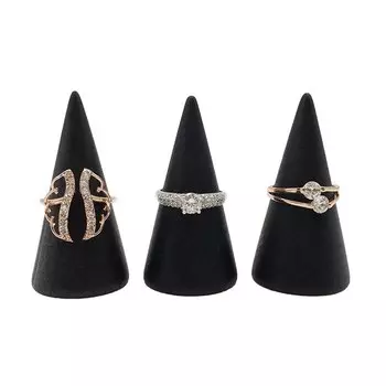 Деревянная кольцевая подставка черная