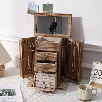 Деревянная коробка для хранения, Женская Ретро шкатулка в китайском стиле для драгоценностей, Свадебная подарочная коробка