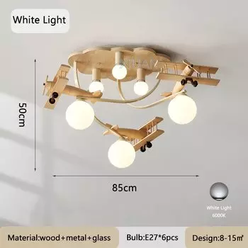 Деревянная люстра-самолет XIUAN для детской