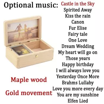 Деревянная музыкальная шкатулка ROSIKING механизм "Небо"