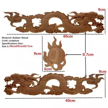 Деревянная настенная аппликация VZLX "Китайский павильон"