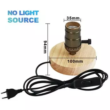 Деревянная настольная лампа YNL E27