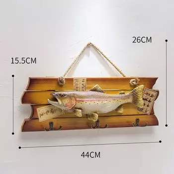 Деревянная подвесная рыба Jusenda