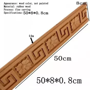 Деревянная резная аппликация RUNBAZEF, цветок