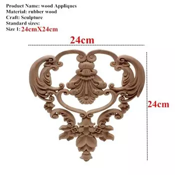 Деревянная резная угловая аппликация VZLX