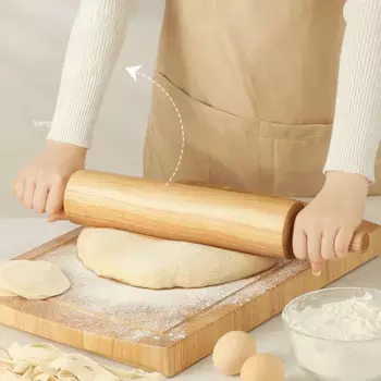 Деревянная Скалка, бытовая Скалка, роликовый тип, вращение на 360 °, для изготовления лапши, кондитерских изделий, печенья, инструмент, кухонные аксессуары