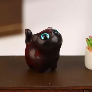 Деревянная статуэтка котенка GJCUTE