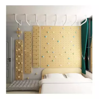 Деревянная стена для скалолазания, комнатное оборудование для фитнеса и тренировок для детей