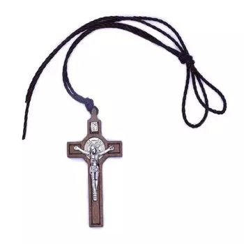 Деревянное ожерелье с крестом OOTDTY