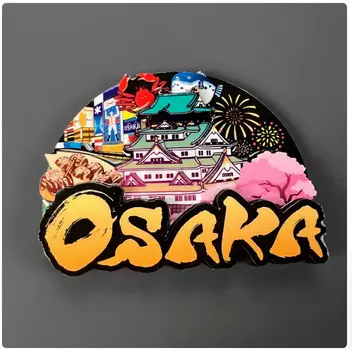 Деревянные 3D магниты на холодильник TUOYIRUBLUEX Osaka