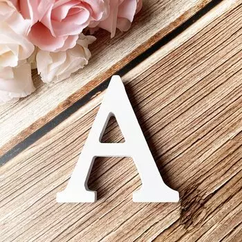 Деревянные белые буквы для декора