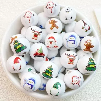 Деревянные бусины 16 мм, 10 шт.