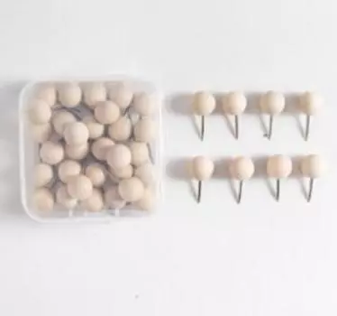 Деревянные чертежные кнопки ALLTU 50 шт