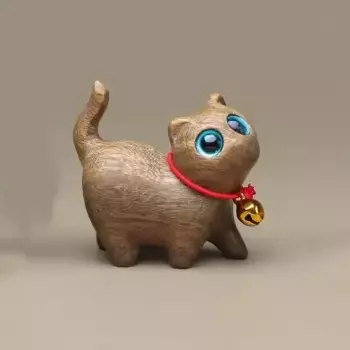 Деревянные фигурки кота, оленя и утки MOONBIFFY