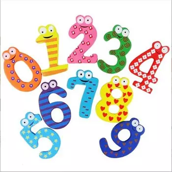 Деревянные магниты на холодильник с мультяшными героями (15 шт.)