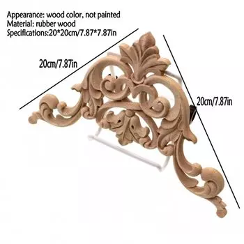 Деревянные накладки RUNBAZEF с цветочным орнаментом