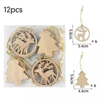 Деревянные новогодние снежинки YONGSNOW