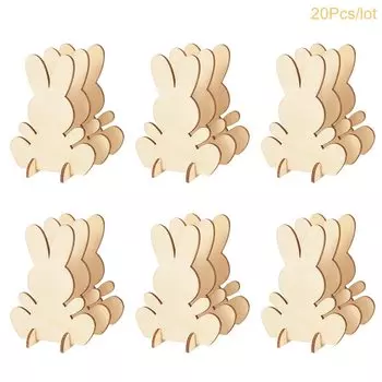 Деревянные пасхальные кролики Xunyihappy