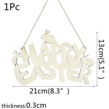 Деревянные пасхальные подвески ЗQCXLD 9/12 шт