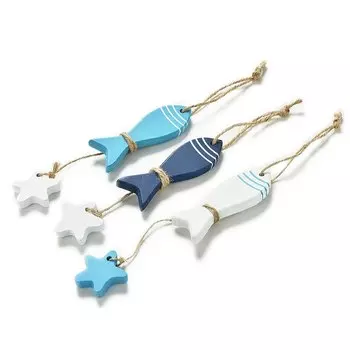 Деревянные рыбки и морские звезды WHPHous