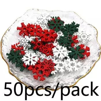 Деревянные снежинки RIBBON HOUSE 50 шт.